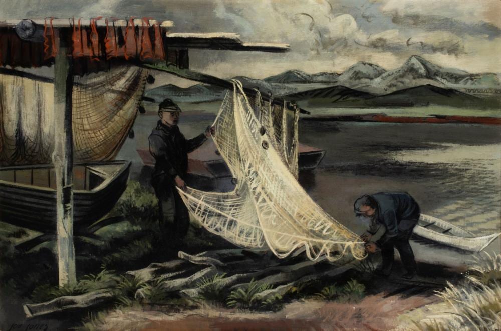 Joe Jones comparable auction result: joe jones 1909 1963 oil on canvas alaska 1943