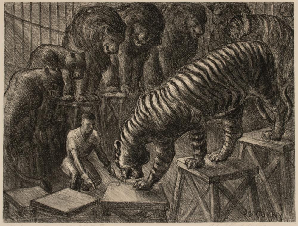John Steuart Curry comparable auction result: john steuart curry 1897 1946 pencil signed lithograph