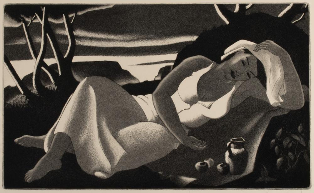 Doel Reed comparable auction result: doel reed 1895 1985 1941 etching with aquatint