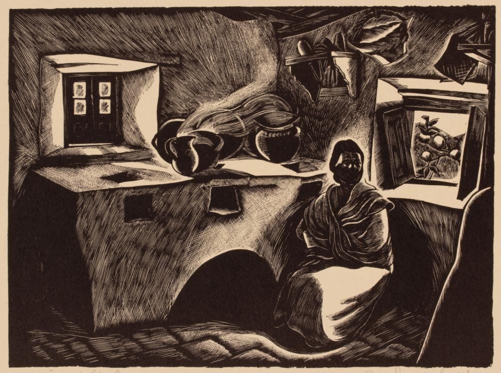 Barbara Latham comparable auction result: barbara latham 1896 1989 1932 pencil signed woodcut