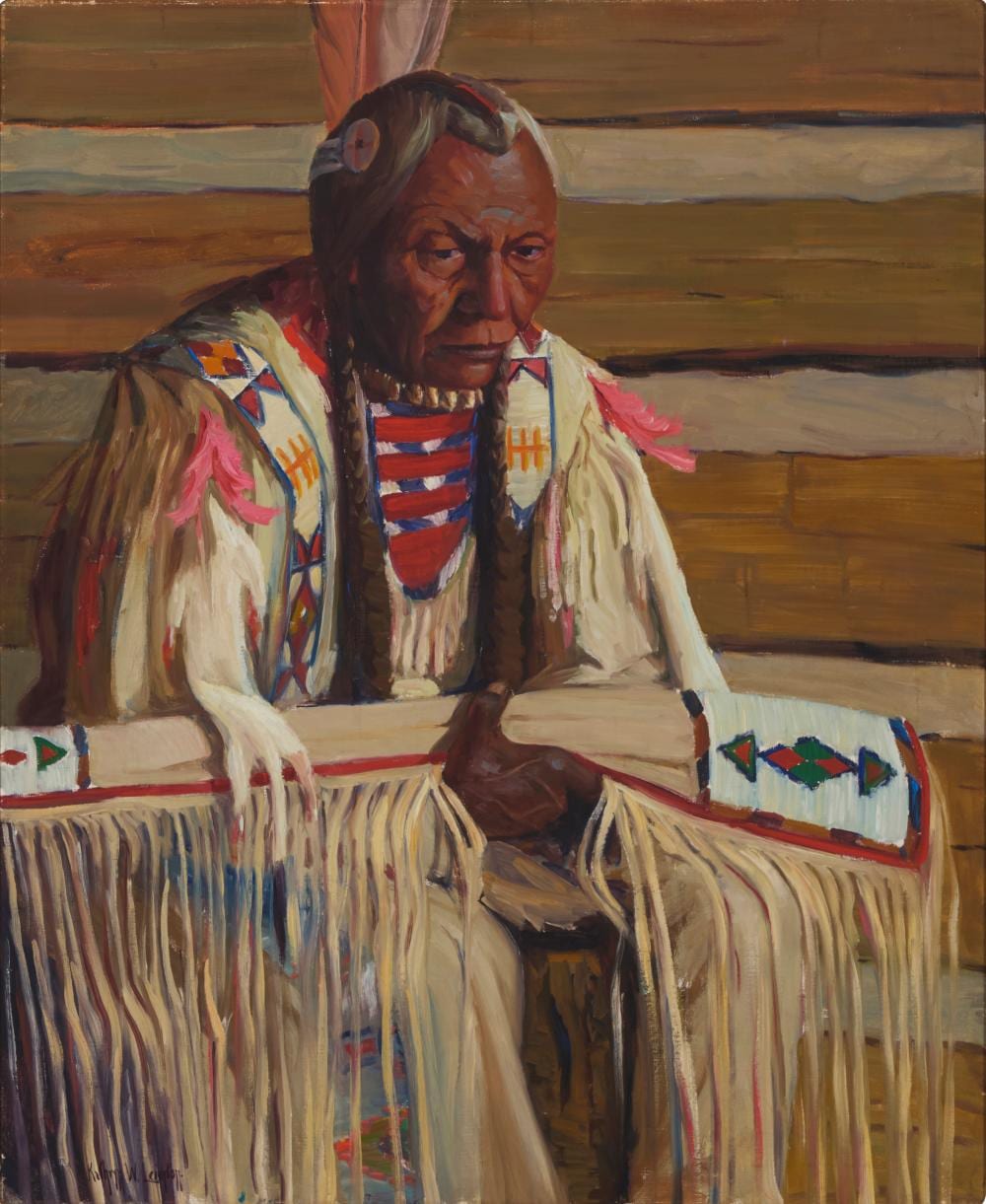Kathryn Woodman Leighton comparable auction result: kathryn woodman leighton 1875 1952 chief eagle ribs