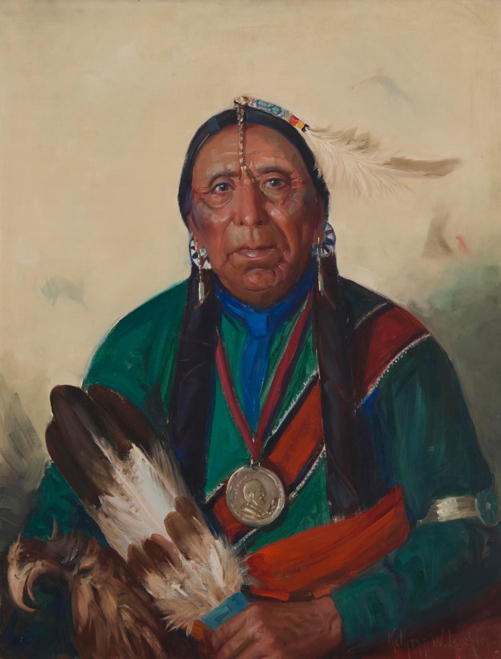 Kathryn Woodman Leighton comparable auction result: kathryn woodman leighton 1875 1952 sun chief