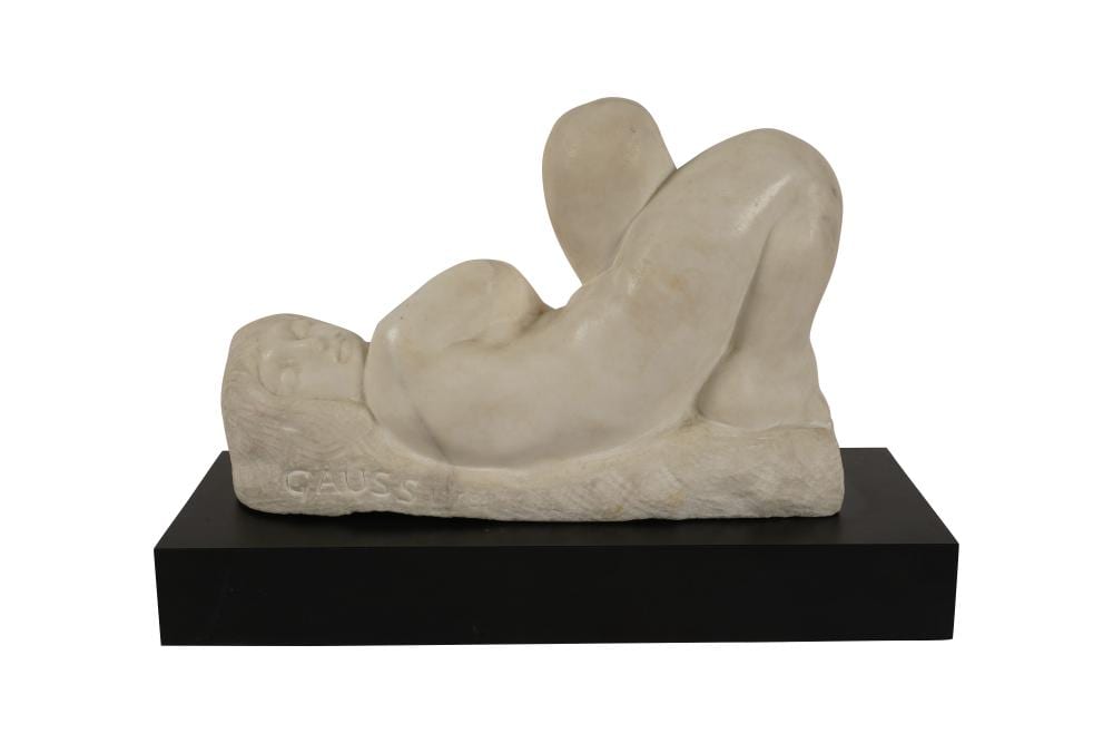 Eugen Gauss comparable auction result: eugene gauss 1905 1988 marble reclining woman sculpture
