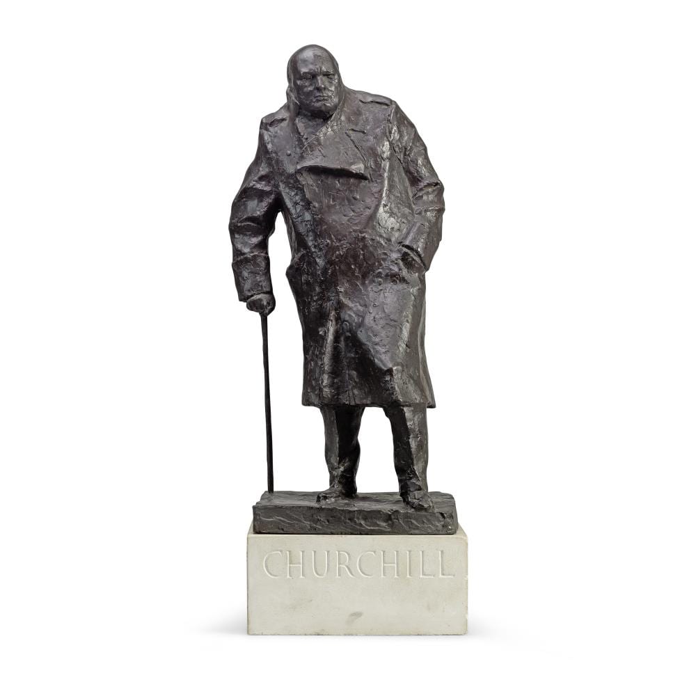 Ivor Roberts-Jones comparable auction result: ivor roberts jones british 1916 1996 sir winston churchill maquette for the monument in parliament square 51 5 cm 20 1 4 in high excluding the stone base