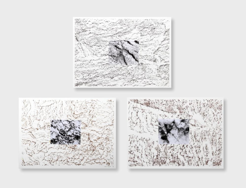Alan Sonfist comparable auction result: alan sonfist three earthwork lithographs with photo collage