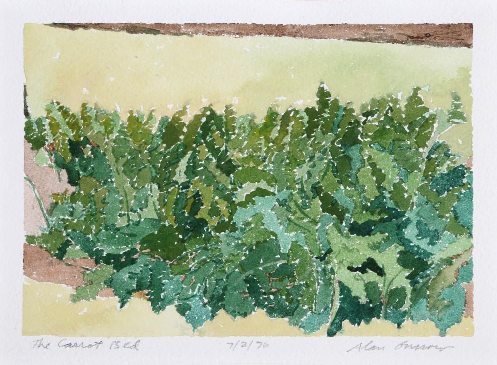 Alan Gussow comparable auction result: alan gussow the carrot bed watercolor