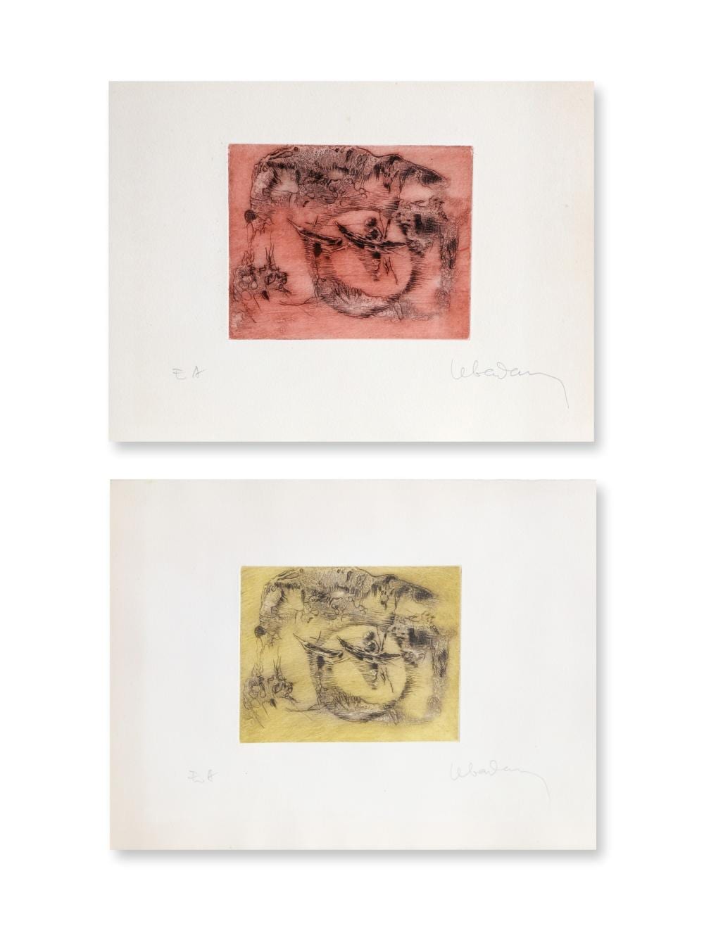 Lebadang comparable auction result: lebadang two etchings paddling in the sun