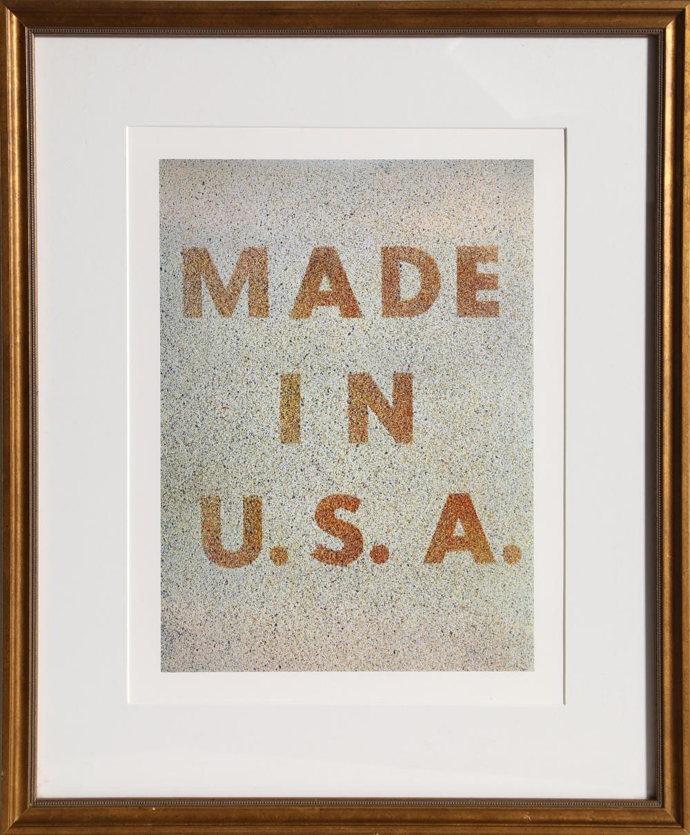 Edward Ruscha comparable auction result: ed ruscha america her best product offset lithograph
