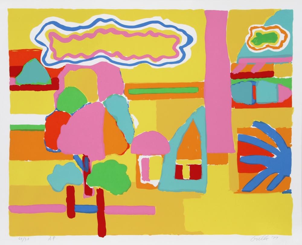 John Grillo comparable auction result: john grillo landscape i screenprint