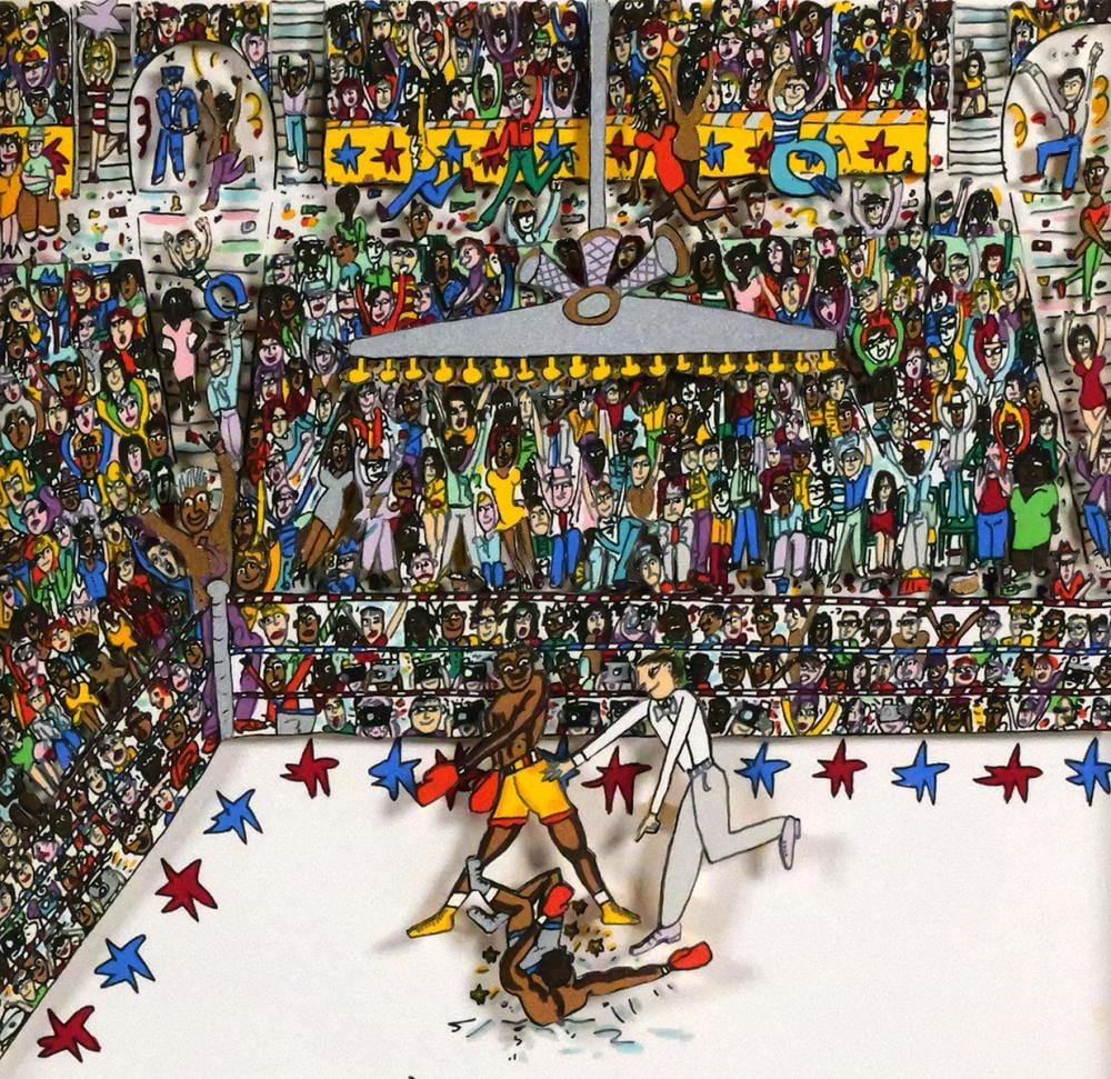 James Rizzi comparable auction result: james rizzi 3d collage lithograph