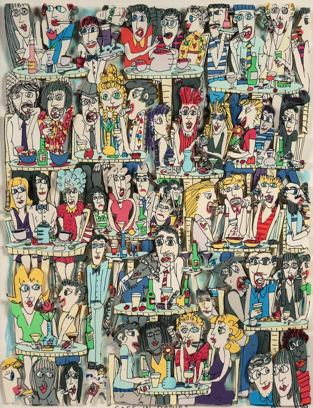 James Rizzi comparable auction result: james rizzi 3d collage lithograph