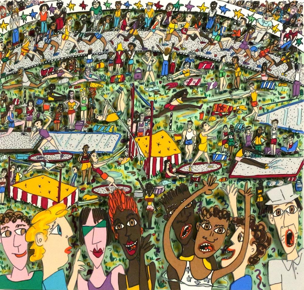 James Rizzi comparable auction result: james rizzi 3d collage lithograph