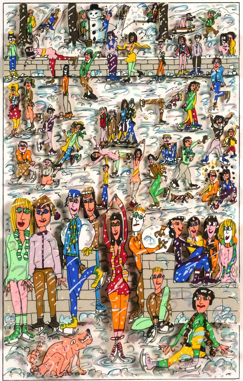 James Rizzi comparable auction result: james rizzi 3d collage lithograph