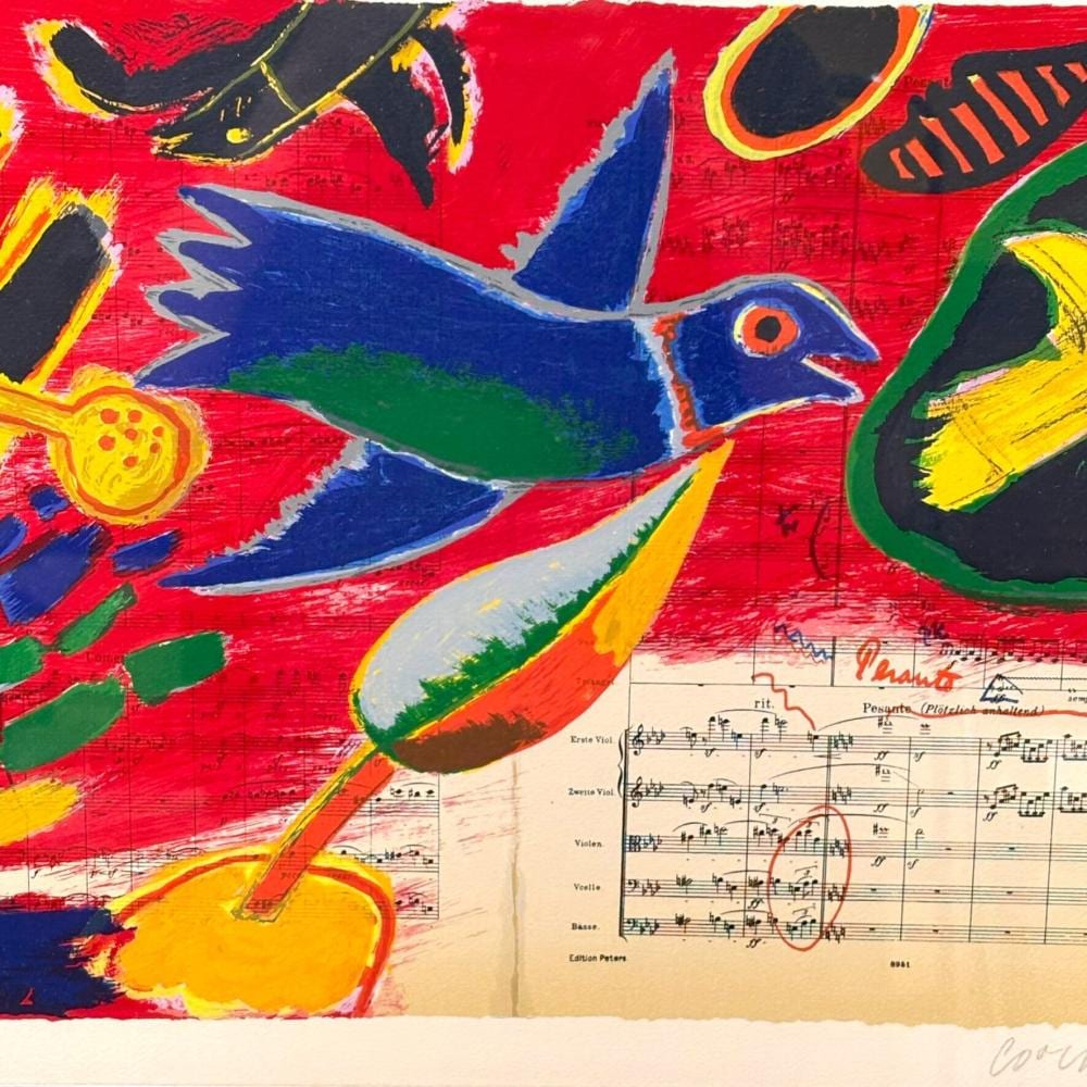 Corneille comparable auction result: corneille 1922 2010 screen print 1988