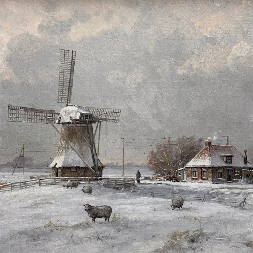 Gert-Jan Veenstra comparable auction result: gert jan veenstra 1957 winter landscape with sheep