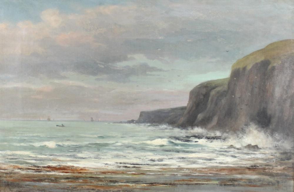 Georgina Martha de L'Aubiniere comparable auction result: georgina martha de l aubiniere 1848 1930 coastal scene oil on canvas signed left 50 x 75cm