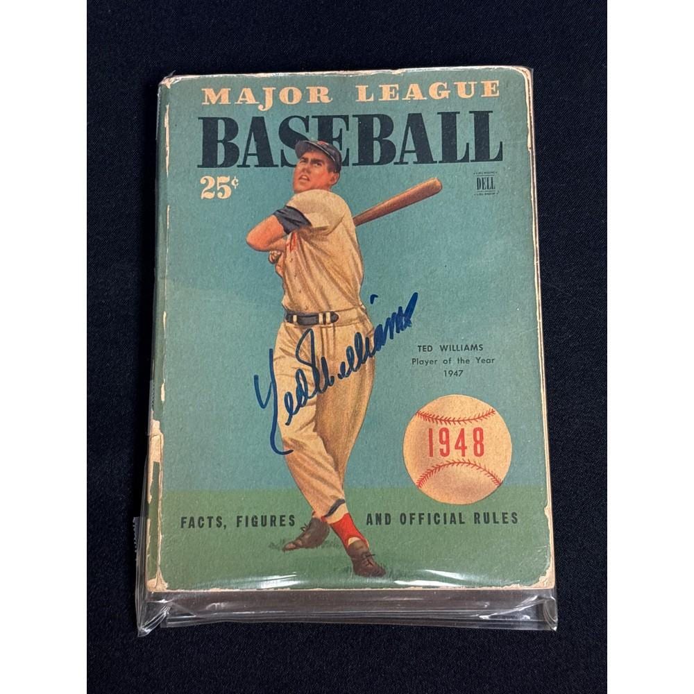 1948 baseball rule book signed by ted williams · Saco River Auction · 2026-06-22 Ted Williams comparable auction result: 1948 baseball rule book signed by ted williams