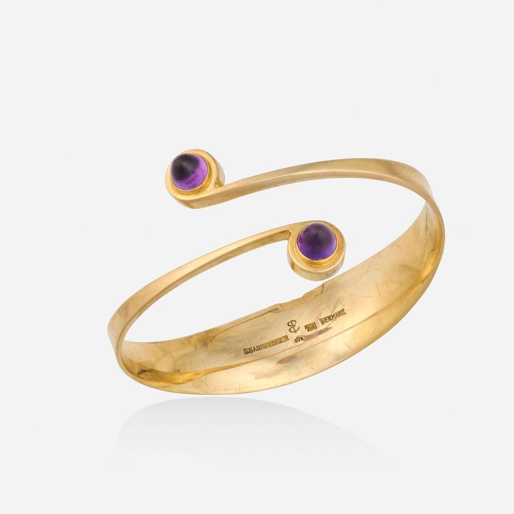 Bent Gabrielsen comparable auction result: bent gabrielsen amethyst and gold bracelet