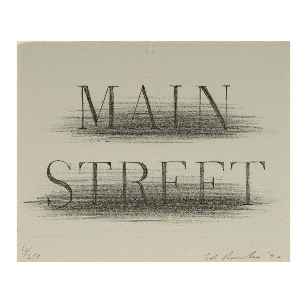 Edward Ruscha comparable auction result: ed ruscha american b 1937 main street