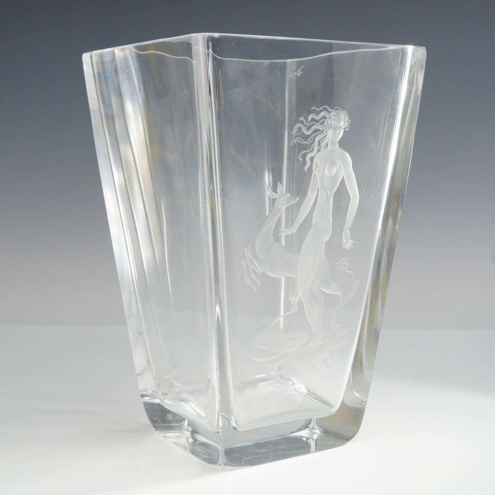 vicke lindstrand for orrefors diana the huntress engraved crystal vase · Lion and Unicorn · 2026-06-28 Vicke Lindstrand comparable auction result: vicke lindstrand for orrefors diana the huntress engraved crystal vase