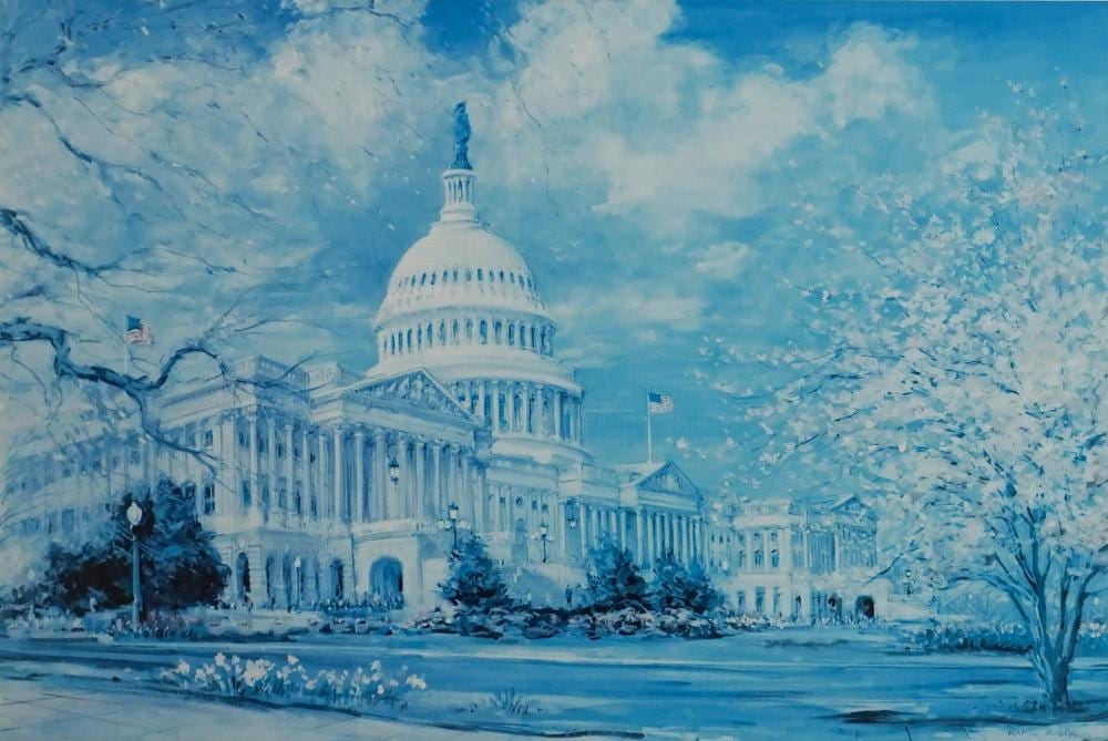 Kamil Kubik comparable auction result: kamil kubik american 1930 2011 capital offset print in color signed l r and numbered 168 750 l l frame 28 3 4 x 38 1 4 in 73 x 97 2 cm