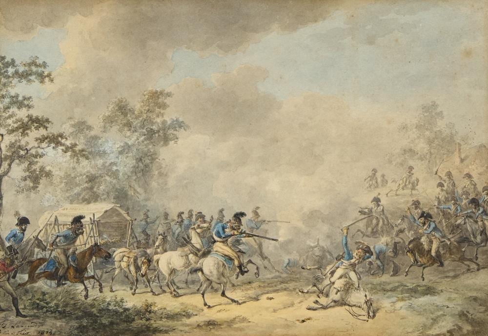 dirk langendijk dutch 1748 1805 a battle scene in the n · Roseberys · 2026-07-08 Dirk Langendijk comparable auction result: dirk langendijk dutch 1748 1805 a battle scene in the n