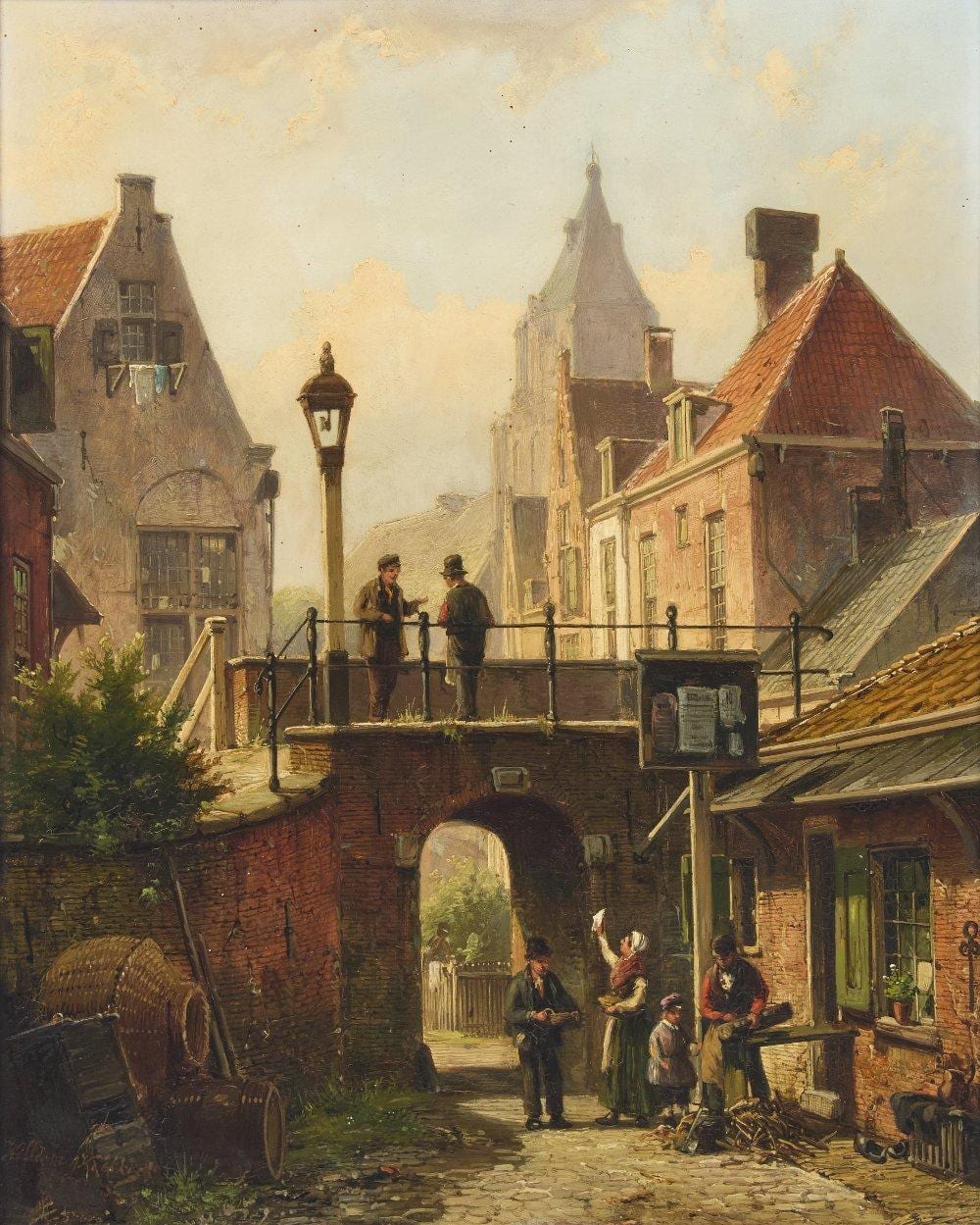 Willem Koekkoek comparable auction result: willem koekkoek dutch 1839 1895 a dutch street scene wi