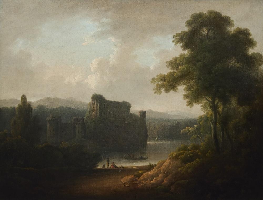 John Rathbone comparable auction result: john rathbone british c 1750 1807 a wooded landscape wi