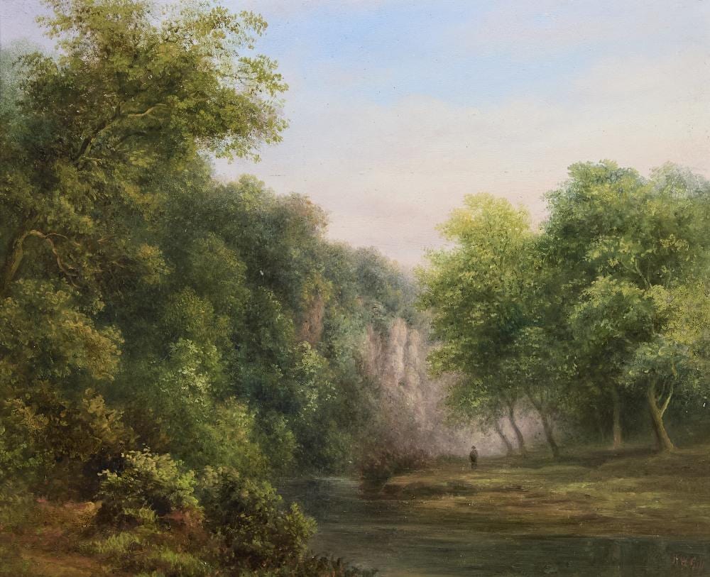 William Ward Gill comparable auction result: william ward gill british 1823 1894 a wooded river land