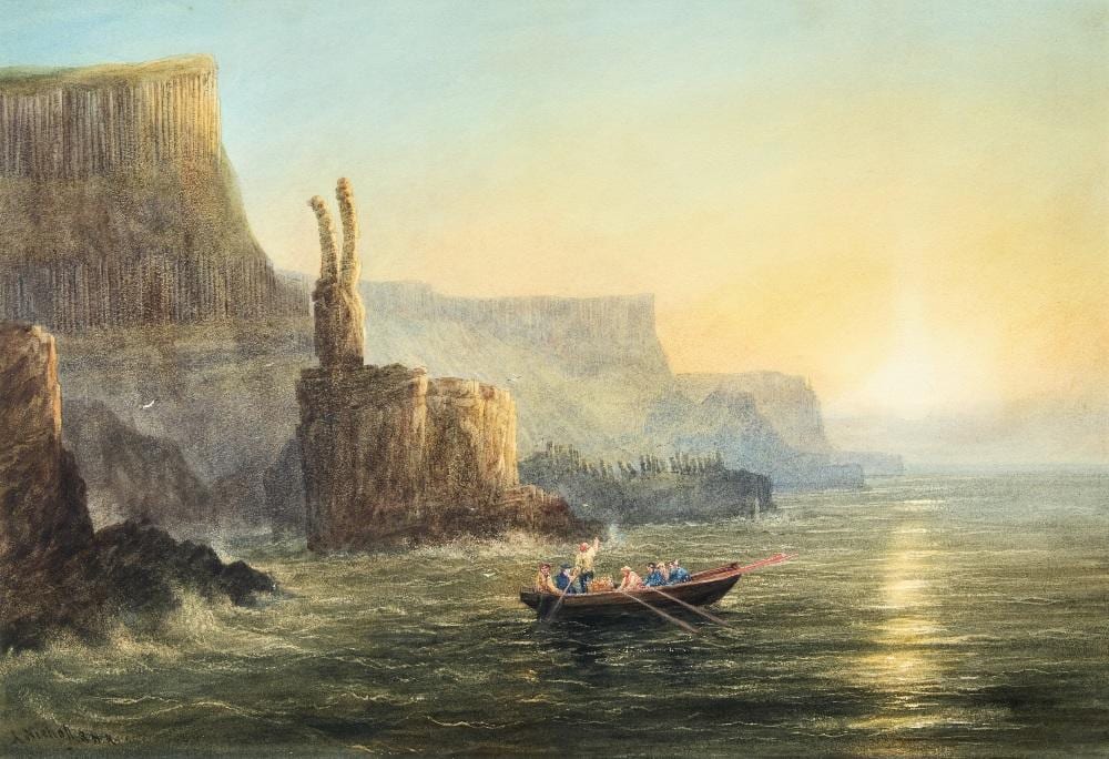 Tadeusz Ajdukiewicz comparable auction result: andrew nicholl rha irish 1804 1886 a rowing boat by th
