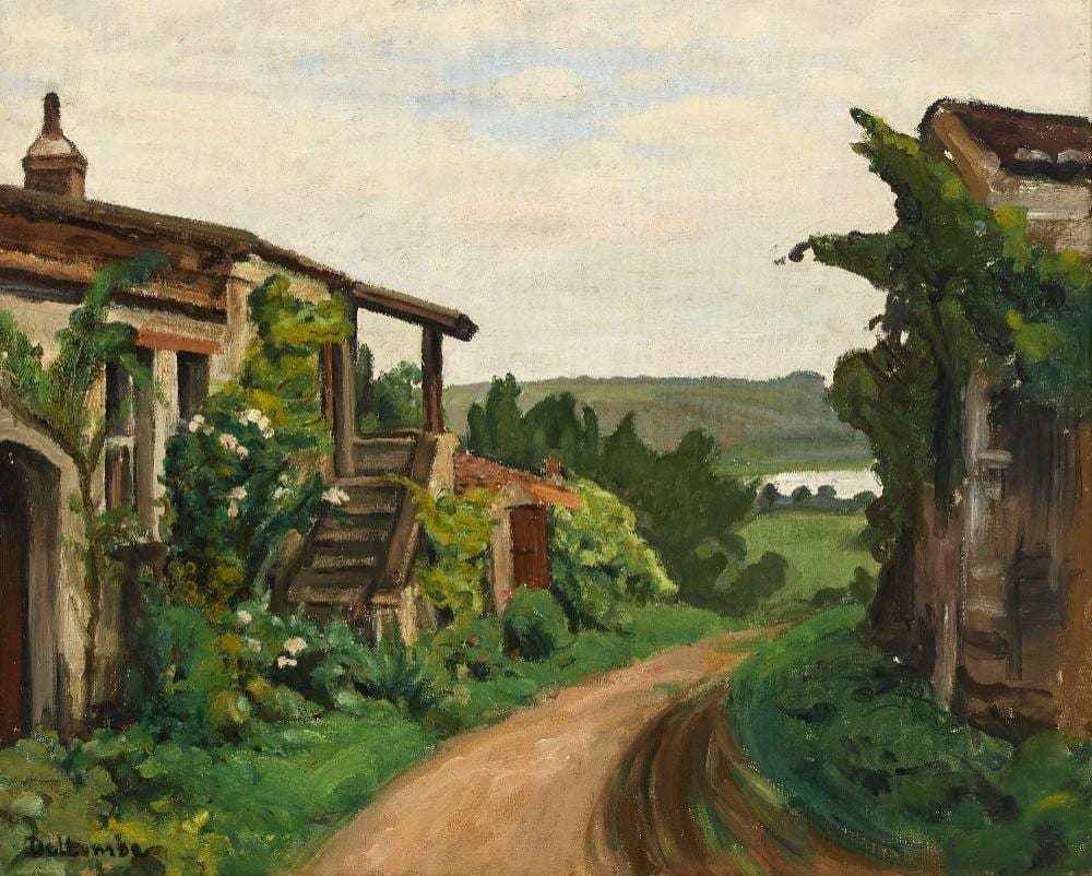 Paul Deltombe comparable auction result: paul deltombe french 1878 1971 maisons fleuries pr s d