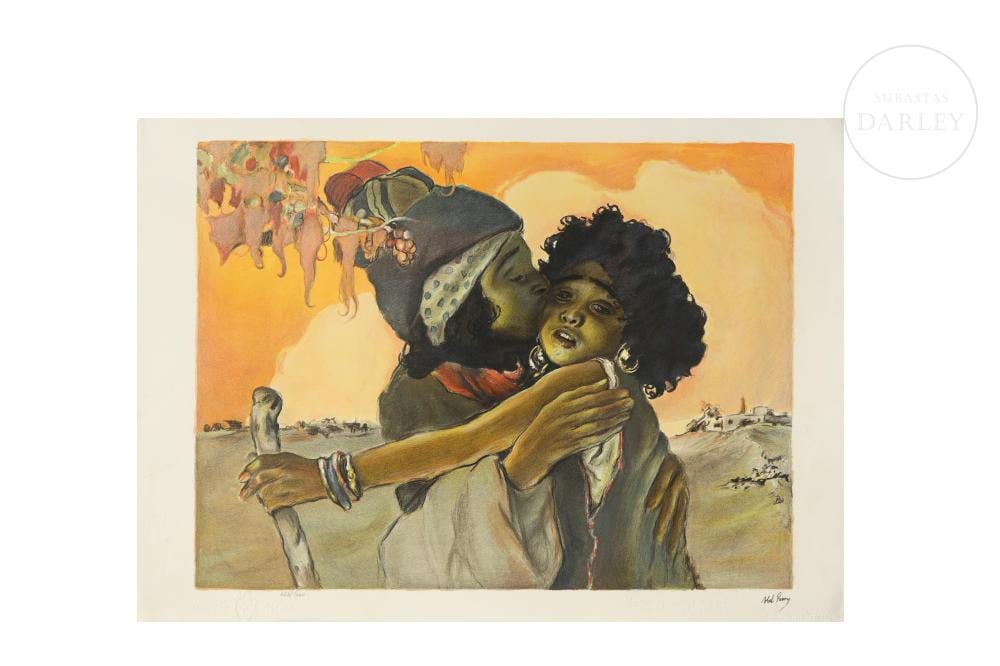 Abel Pann comparable auction result: abel pann 1883 1963 jacob kisses rachel