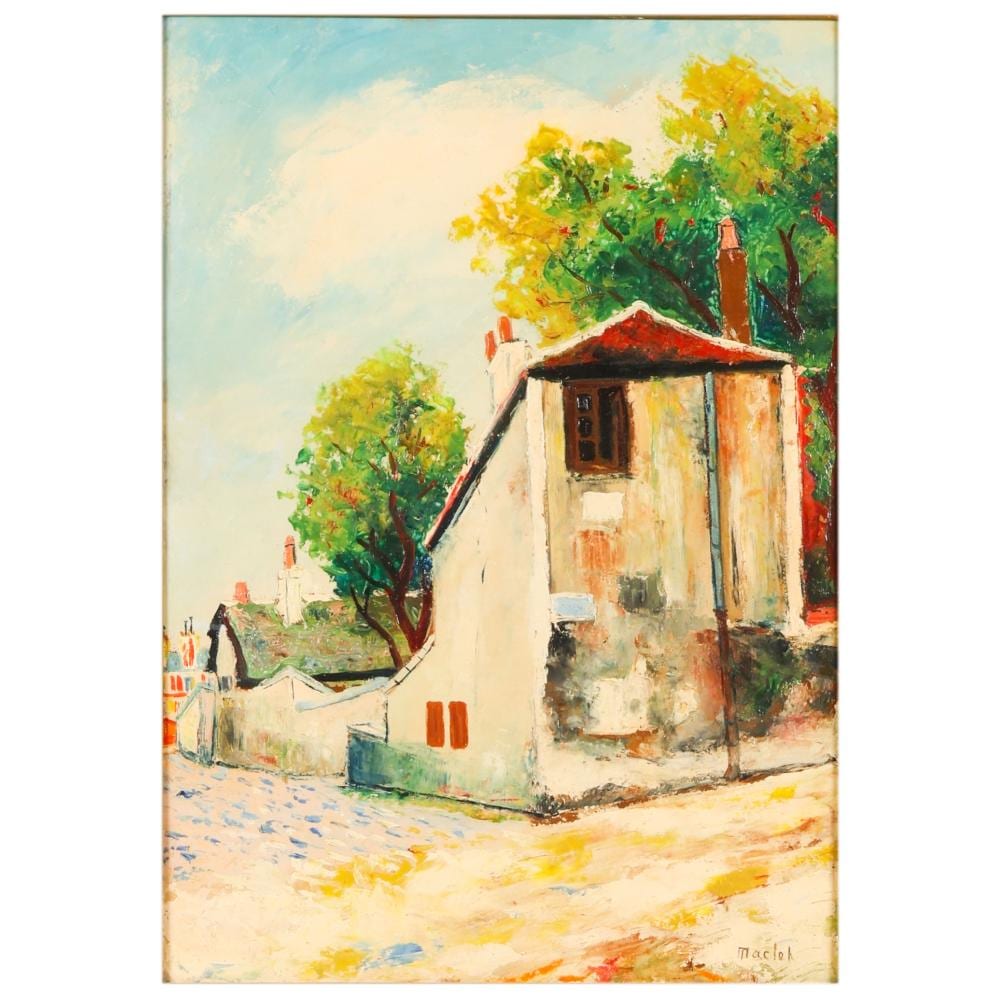 Elisee Maclet comparable auction result: elisee maclet 1881 1962 french village painting