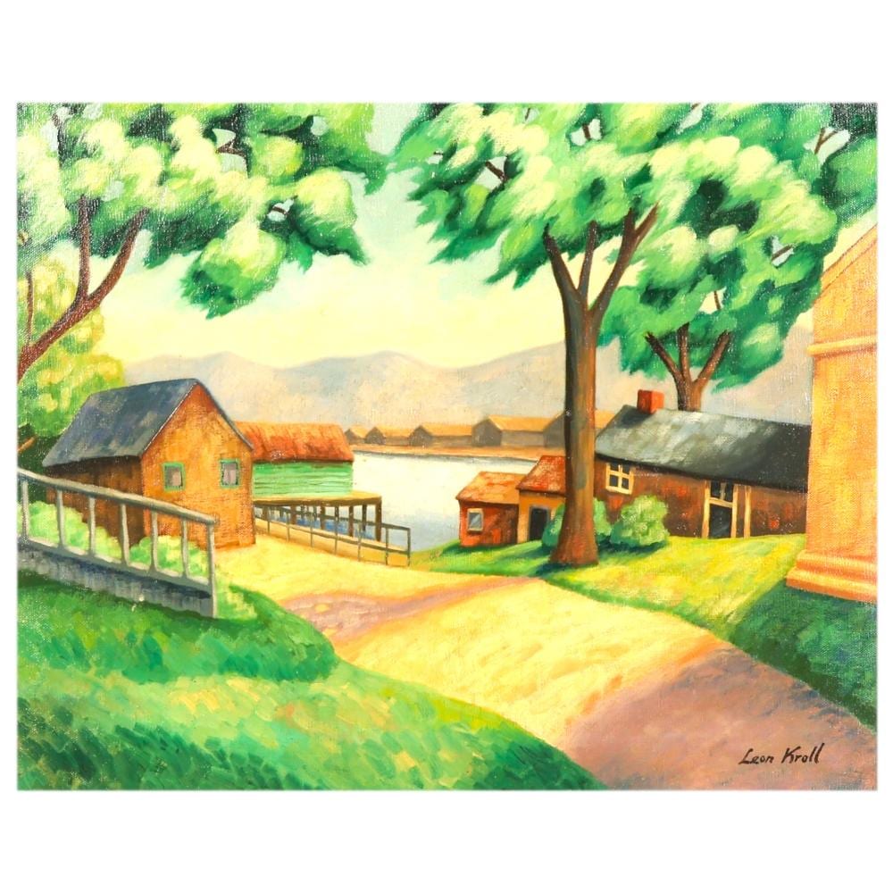 Leon Kroll comparable auction result: leon kroll 1884 1974 village landscape painting