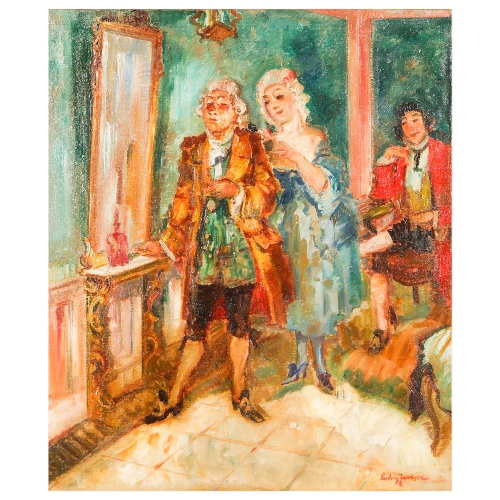 Ludvig Jacobsen comparable auction result: ludvig jacobsen 1890 1957 figural genre painting