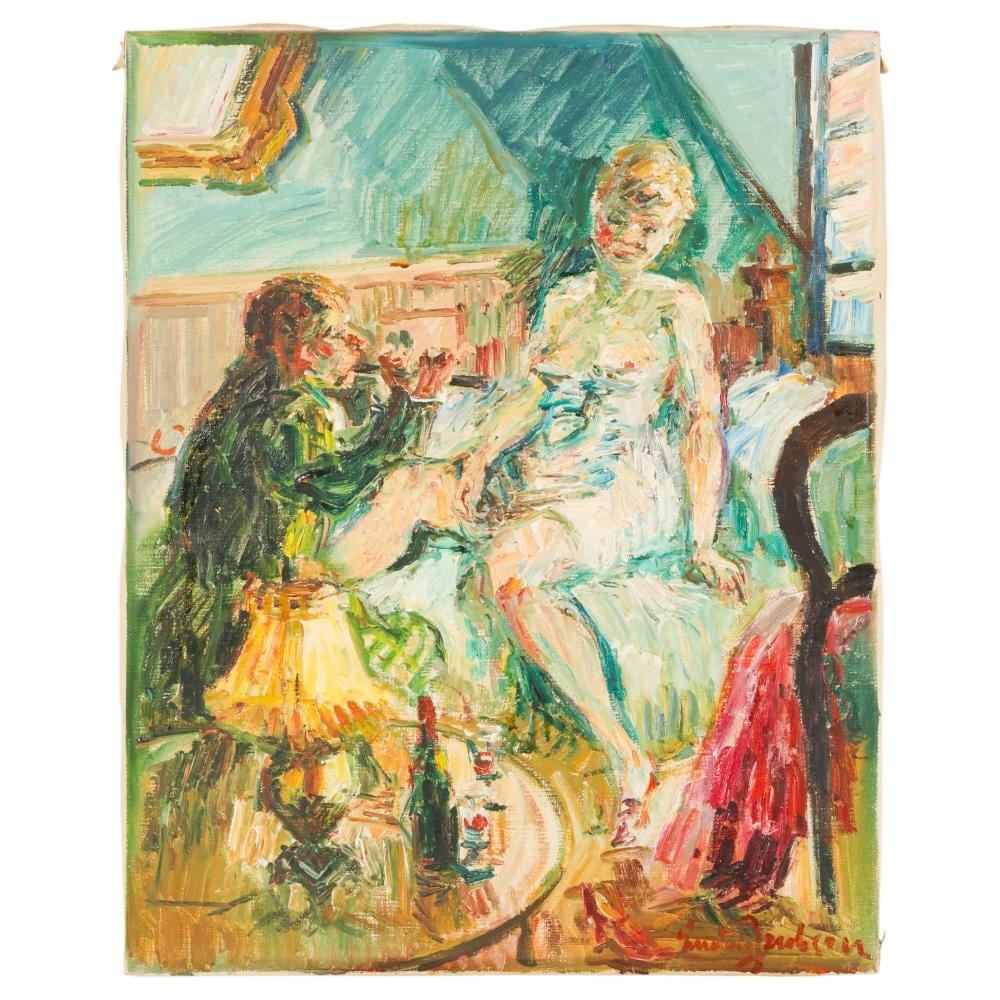 Ludvig Jacobsen comparable auction result: ludvig jacobsen 1890 1957 figural scene painting
