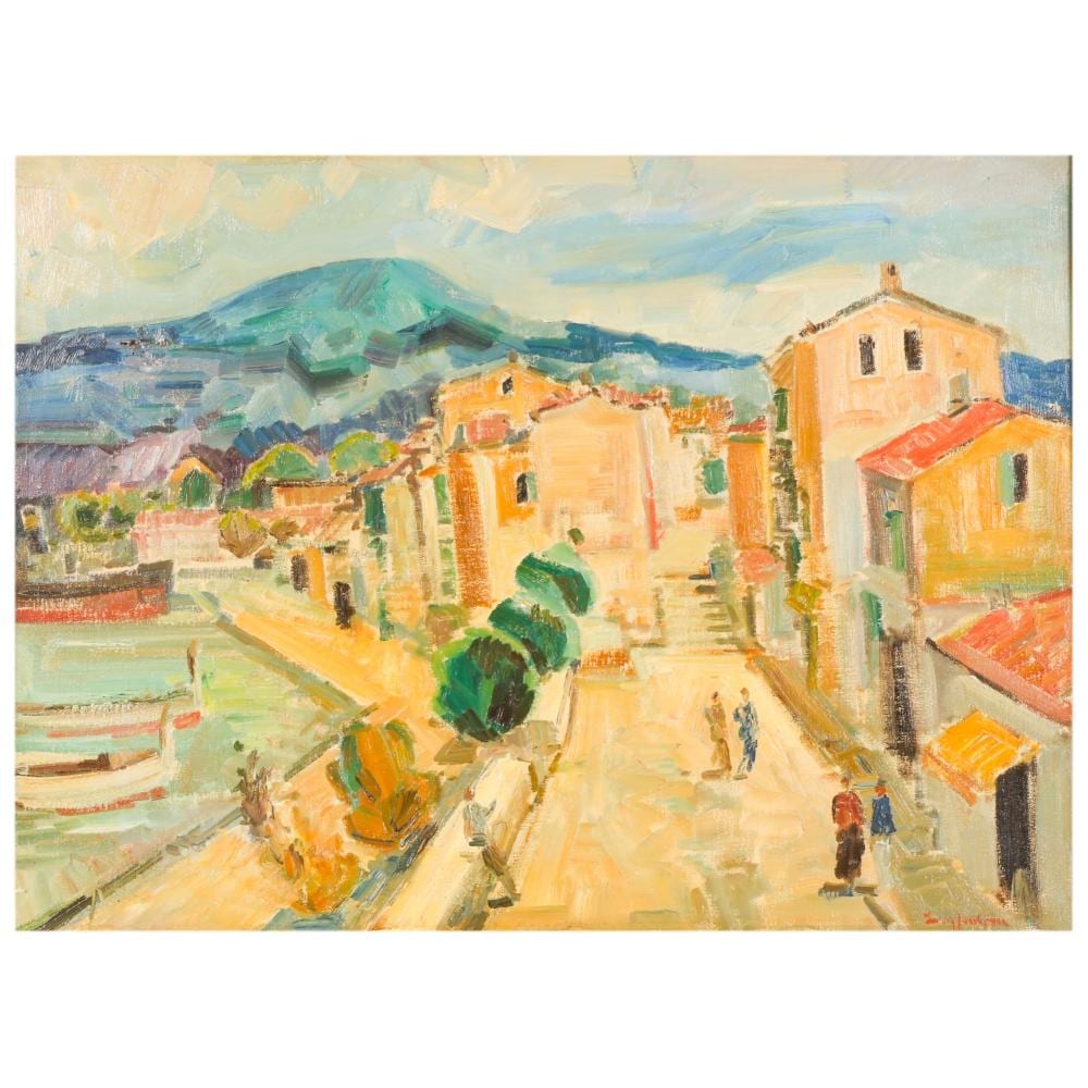 Ludvig Jacobsen comparable auction result: ludvig jacobsen 1890 1957 french village painting