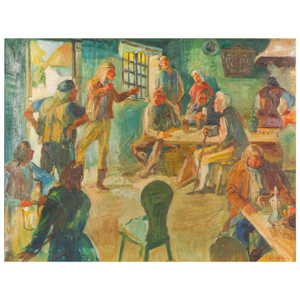 Ludvig Jacobsen comparable auction result: ludvig jacobsen 1890 1957 interior scene painting
