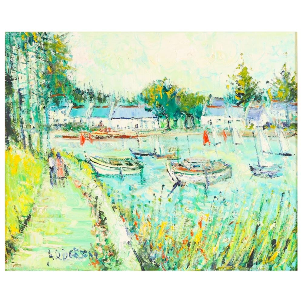 Yolande Ardissone comparable auction result: yolande ardissone 1927 2024 harbor scene painting