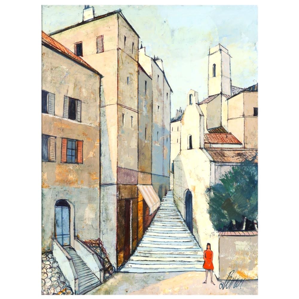 Charles Levier comparable auction result: charles levier 1920 2003 street scene oil painting