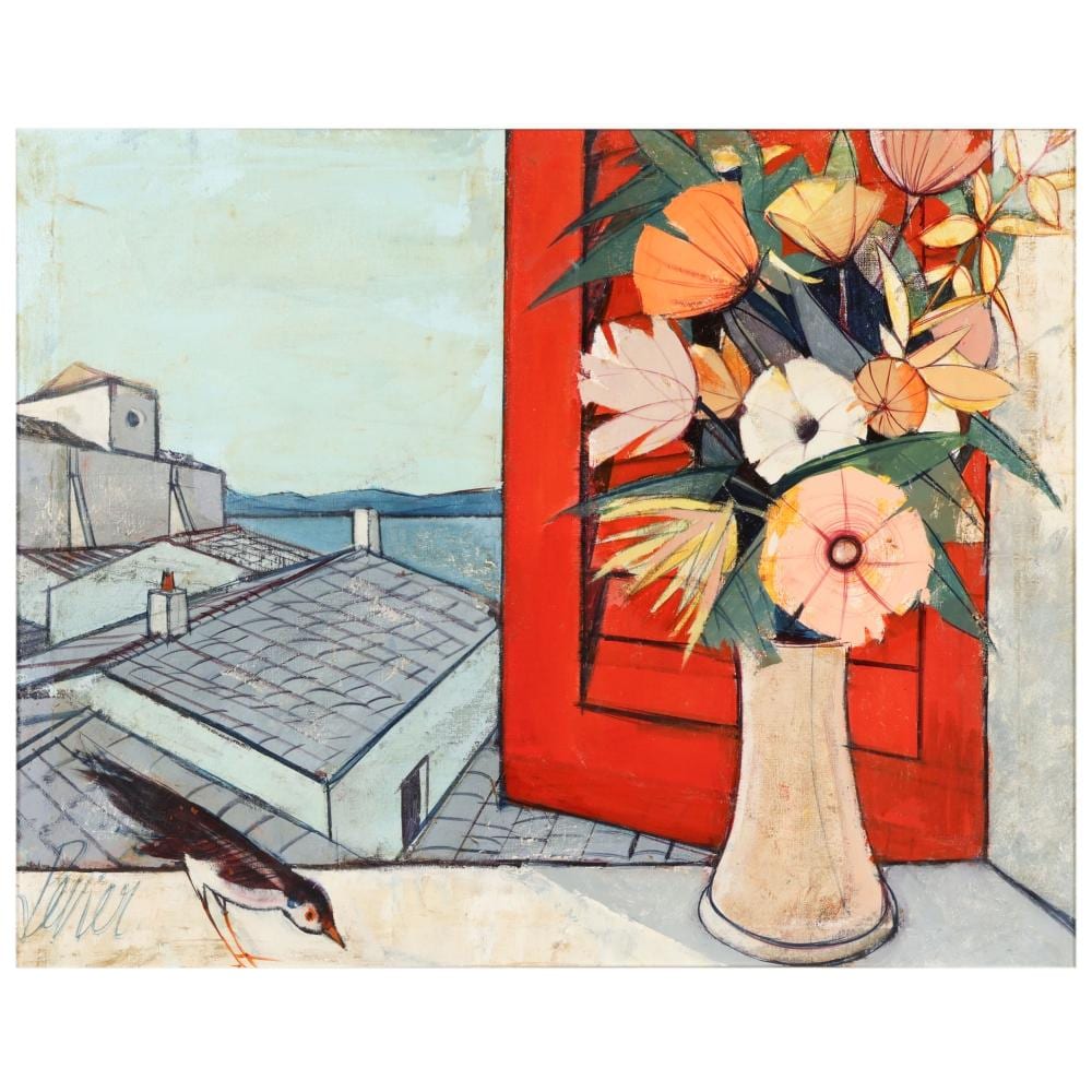 Charles Levier comparable auction result: charles levier 1920 2003 the red shutter painting