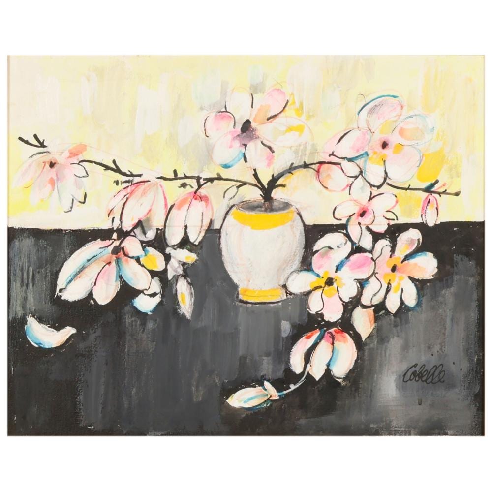 charles cobelle 1902 1998 dogwood flower painting · Hill Auction Gallery · 2026-07-01 Charles Cobelle comparable auction result: charles cobelle 1902 1998 dogwood flower painting