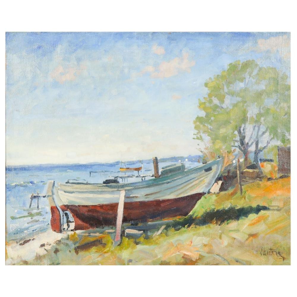 Mogens Vantore comparable auction result: mogens vantore 1895 1977 coastal scene painting