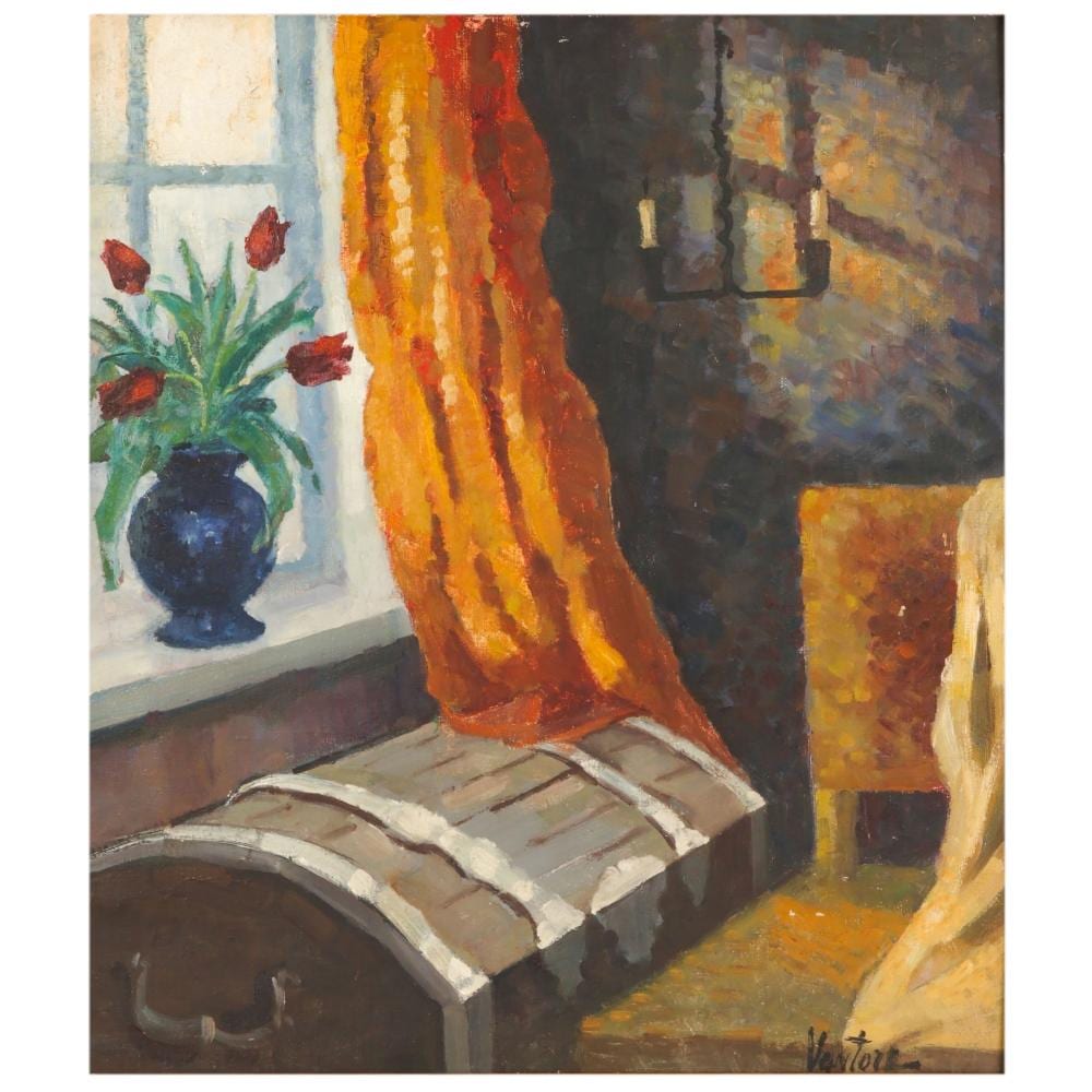 Mogens Vantore comparable auction result: mogens vantore 1895 1977 interior scene painting