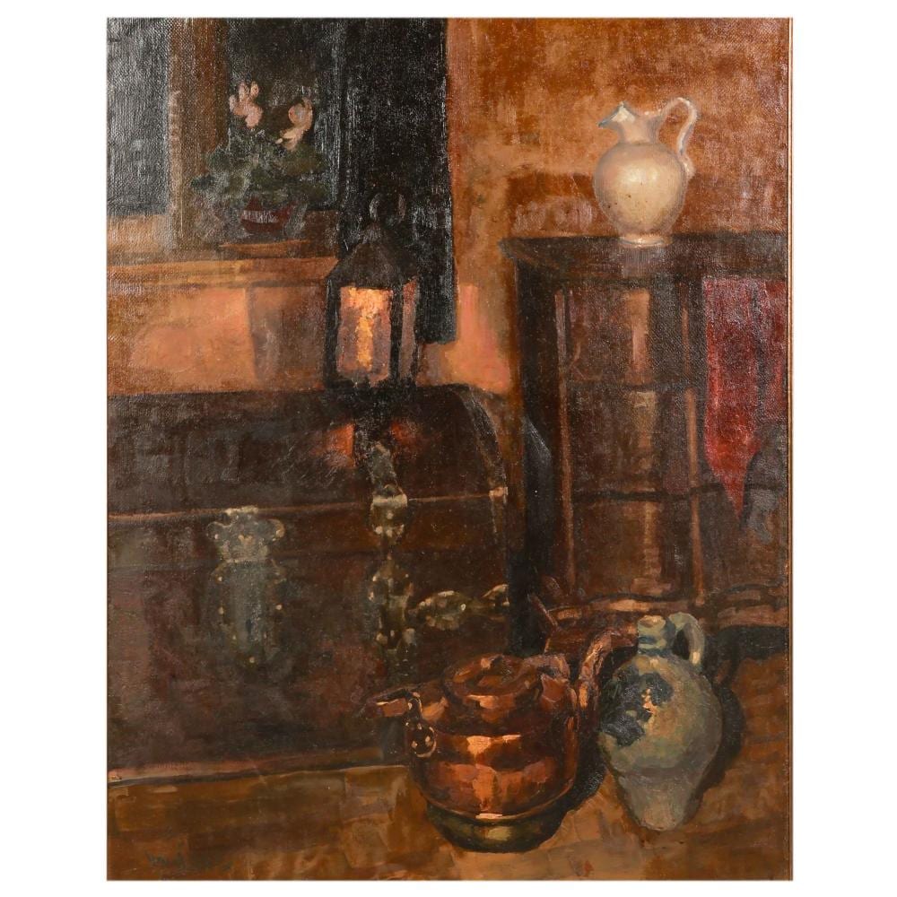 Mogens Vantore comparable auction result: mogens vantore 1895 1977 still life room painting