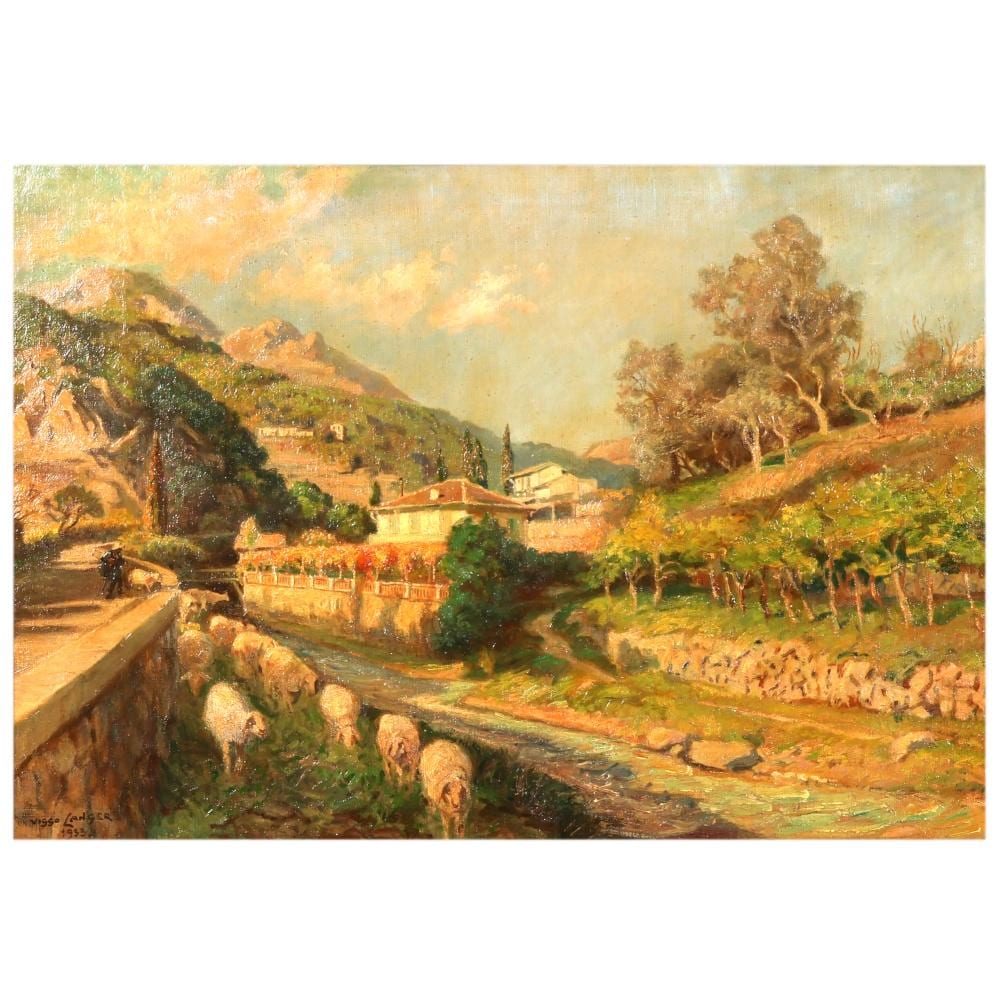 Viggo Langer comparable auction result: viggo langer 1860 1942 pastoral scene oil painting