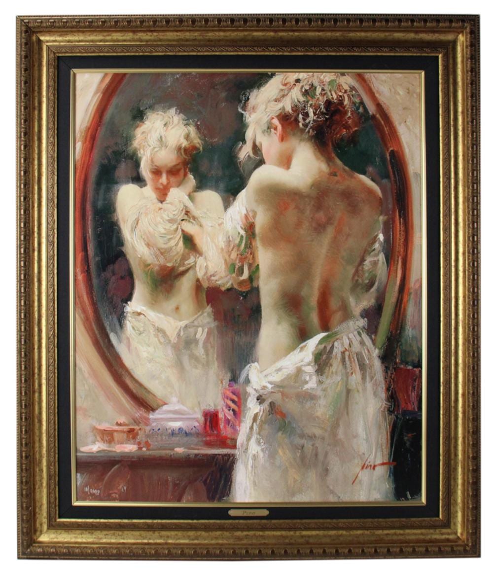 Pino Dangelico comparable auction result: pino contemplation giclee print on canvas