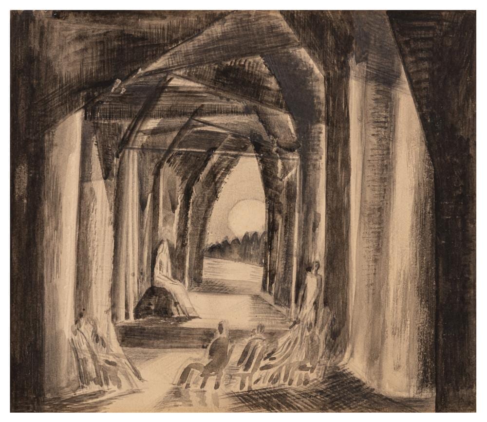 paul nash british 1889 1946 idea for the set of ibsen s ghosts · Chiswick Auctions · 2026-06-30 Paul Nash comparable auction result: paul nash british 1889 1946 idea for the set of ibsen s ghosts