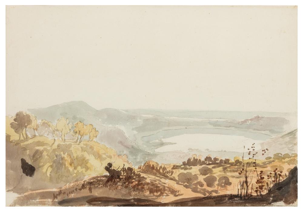 carlo labruzzi italian 1748 1817 view of lake nemi looking towards rome · Chiswick Auctions · 2026-07-07 Carlo Labruzzi comparable auction result: carlo labruzzi italian 1748 1817 view of lake nemi looking towards rome