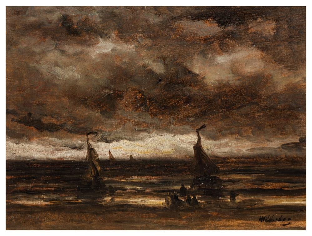 Hendrik Willem Mesdag comparable auction result: hendrik willem mesdag dutch 1831 1915 fishing boats in stormy weather